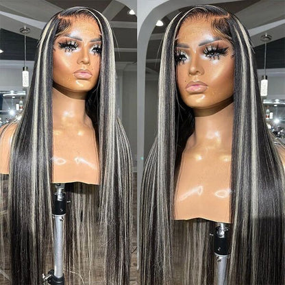 5x5 Highlight Grey Lace Front Wig
