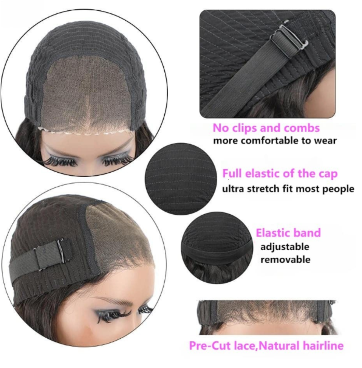 Bodywave Glueless Wig(Natural Black)